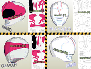 pink ranger helmet template