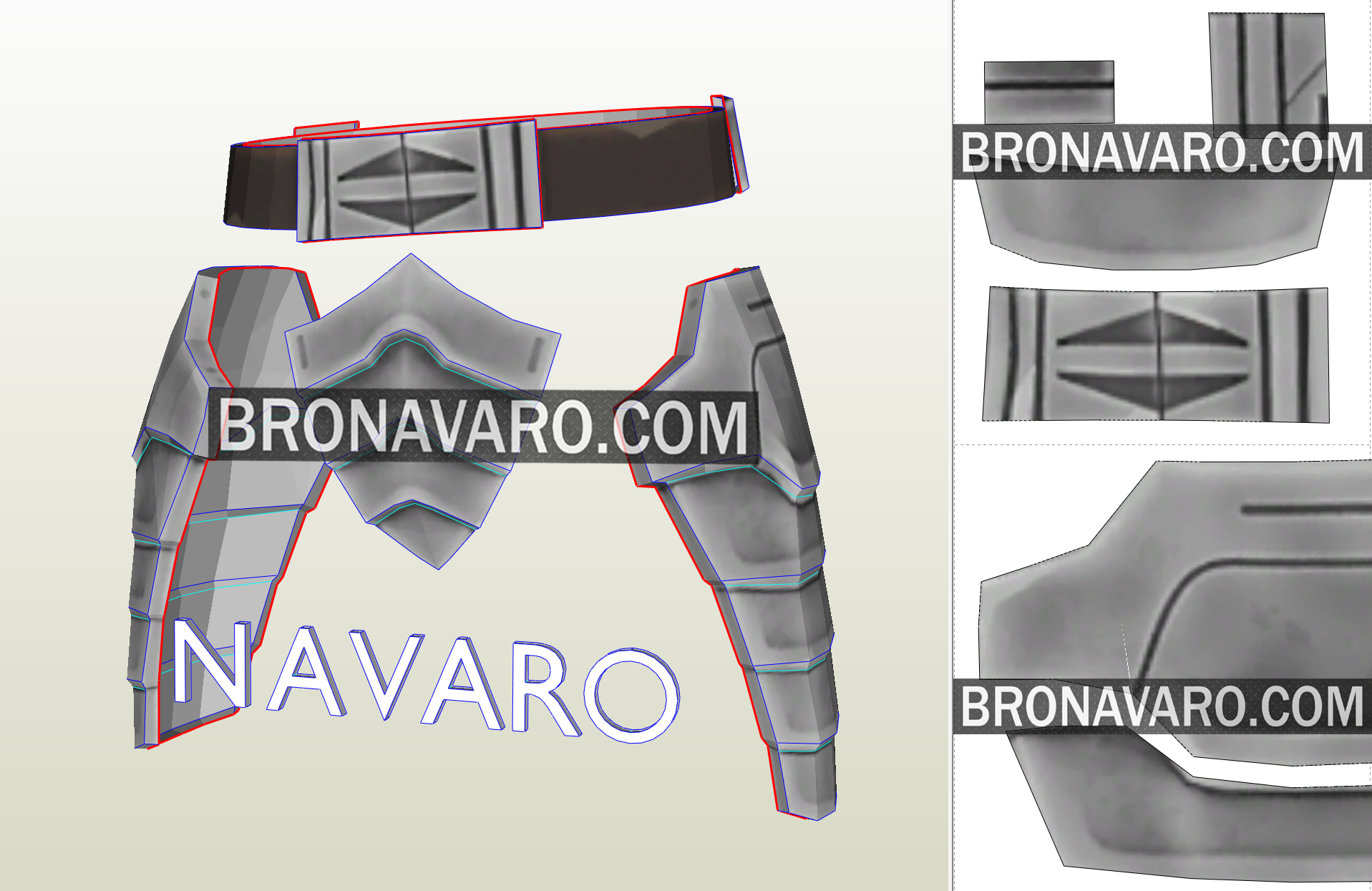 PREDATOR Cosplay Armor Template Predator Full Armor Pepakura NAVARO