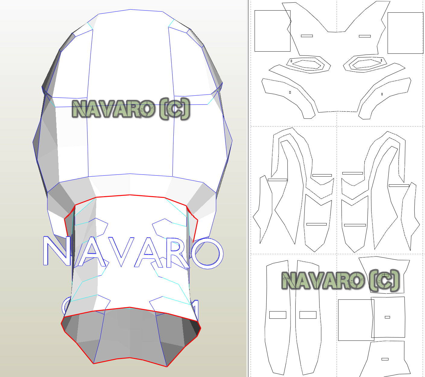 Pepper Potts - RESCUE ( Foam Template ) | Rescue Helmet Pepakura – NAVARO