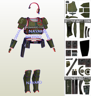 Warhammer MIRA Armor (Foam Template) - Female Guardsman Armor Pepakura ...