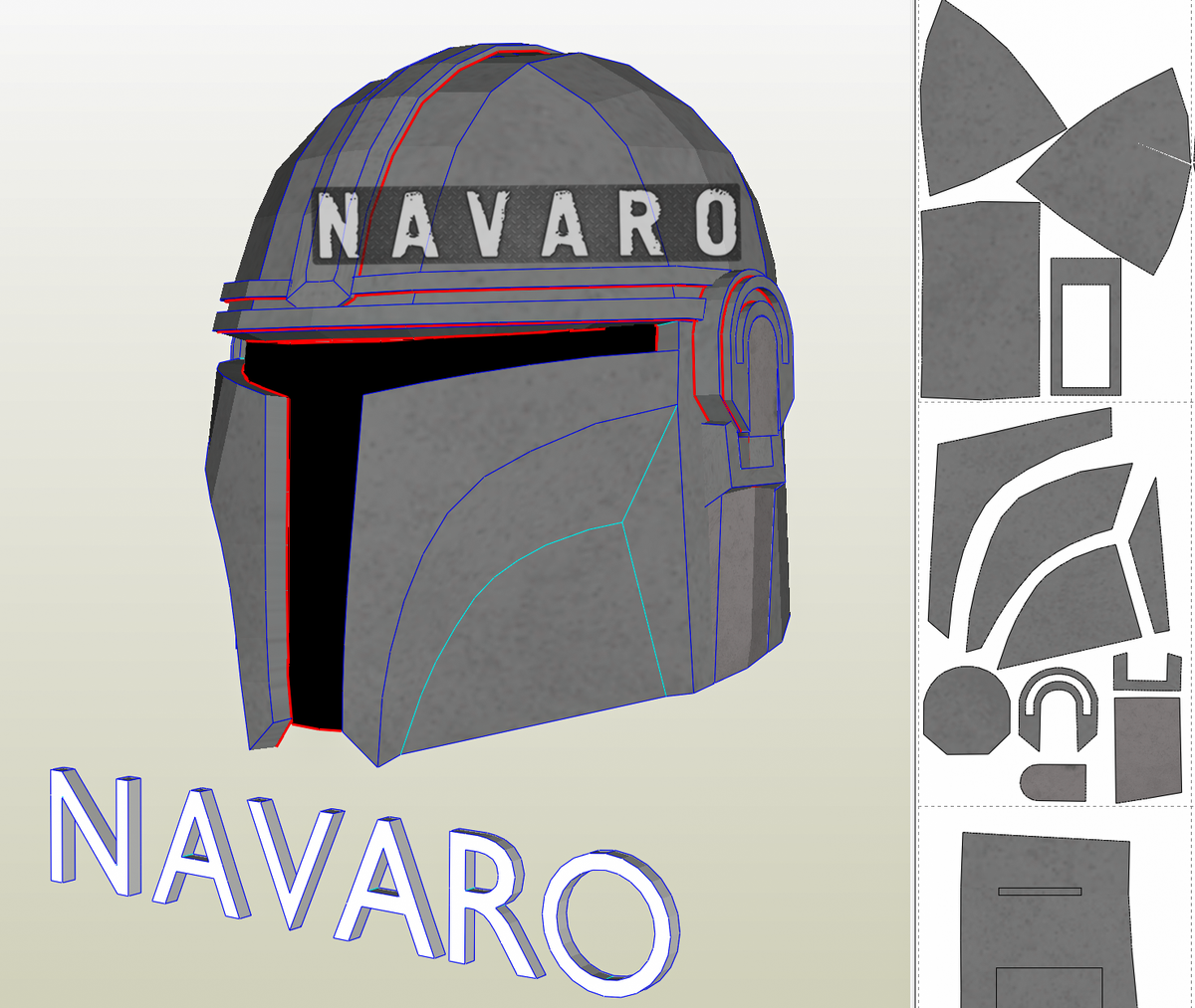 mandalorian-helmet-foam-template-mandalorian-pepakura-helmet-navaro