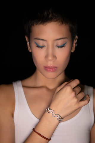 Aquarius statement bracelet in Sterling Silver 925