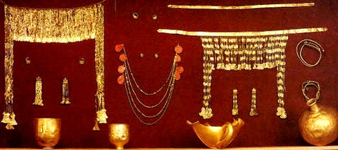 Gold jewelry from Troy II, 3rd millennium BC