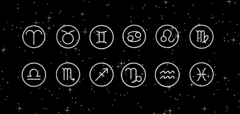 Symbols of the zodiac signs 