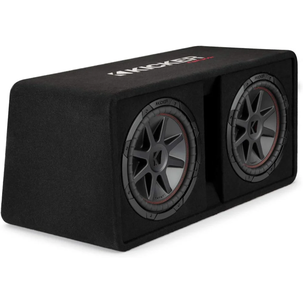 48DCVR122 KICKER 12" COMPVR SUBWOOFER DUAL LOADED ENCLOSURE PORTED 800W RMS 2 OHM