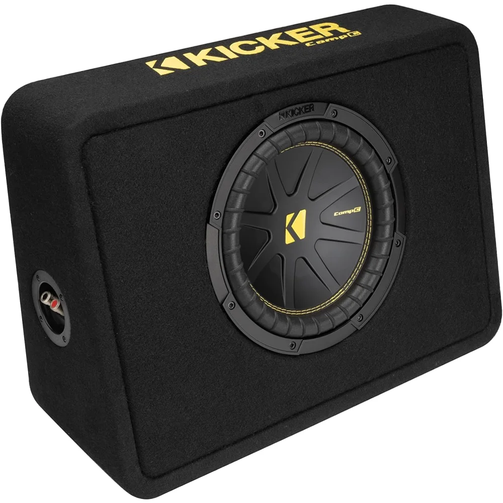50TCWC102 KICKER 10" COMPC SUBWOOFER SINGLE LOADED ENCLOSURE PORTED 250W RMS 2 OHM