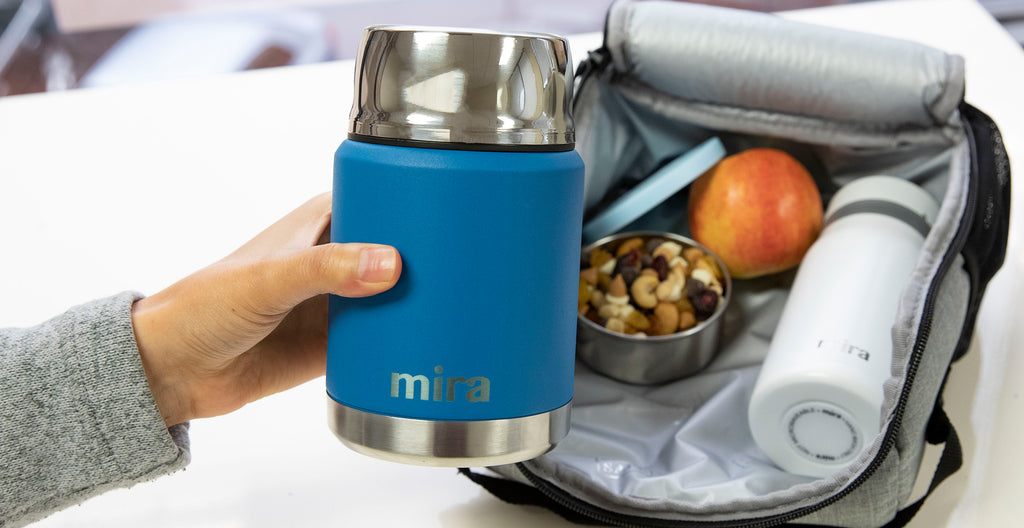 Mira Lunch, Food Jar | Vacuum Insulated Stainless Steel Lunch Thermos | 13.5 oz | Olive Green