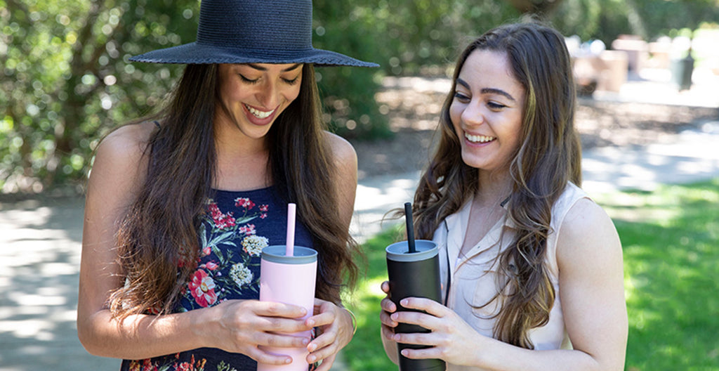 Simple Modern 24oz vs 28oz Tumbler Water Bottle with Straw Lid Comparison 