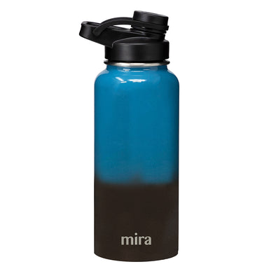 MIRA 24oz Insulated Stainless Steel Water Bottle Hydro Thermos Flask, One  Touch Spout Lid Cap, Robin Blue 