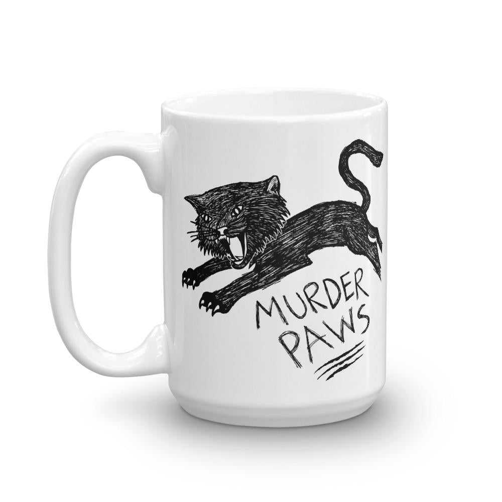 Murder Paws Funny Cat Mug