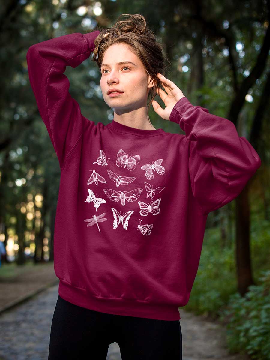 Cottagecore Butterfly Crewneck Sweatshirt