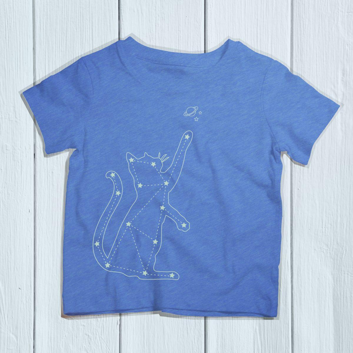 Cat Zodiac Constellation Kids Shirt