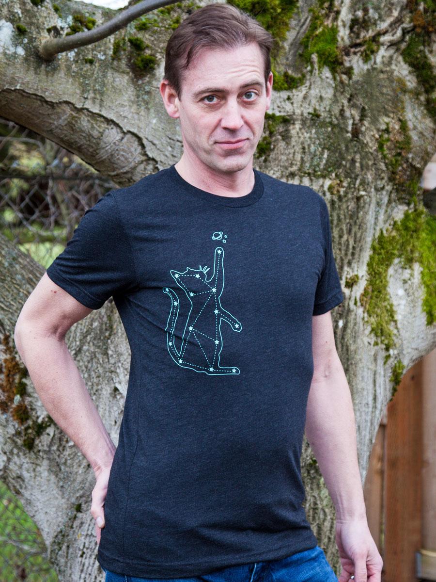 Mens Constellation Cat Shirt