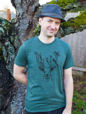 Revival Ink Shirts Buy Fox Mens T-Shirt | Cool Graphic Tees for Men | Revival Ink Gifts 3XL / Green