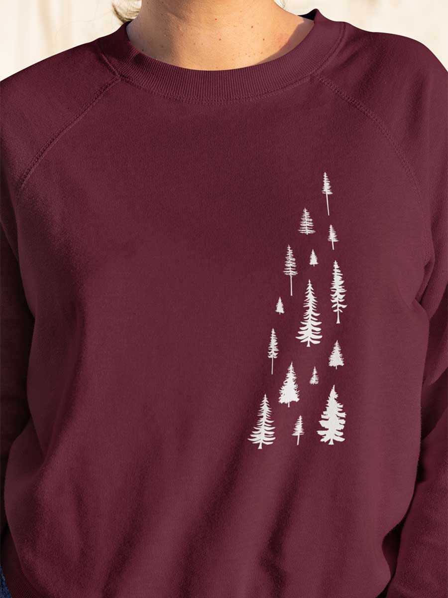 Evergreen Pine Trees Crewneck Sweatshirt