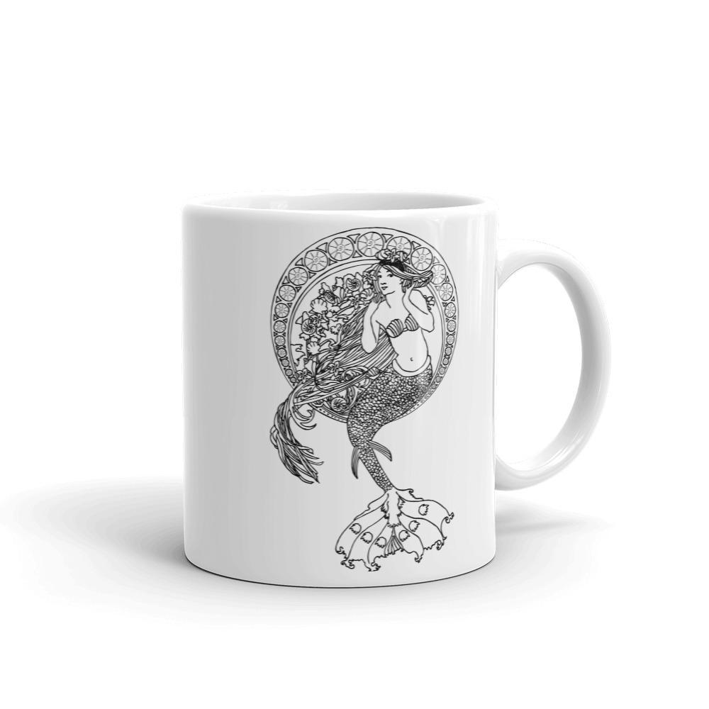 Art Nouveau Mermaid Mug