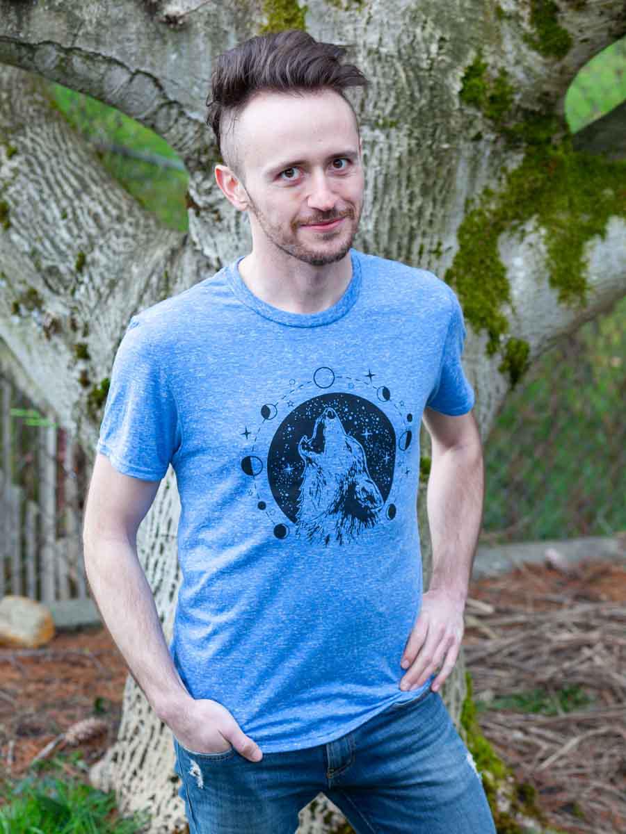 Moon Wolf Mens T-Shirt