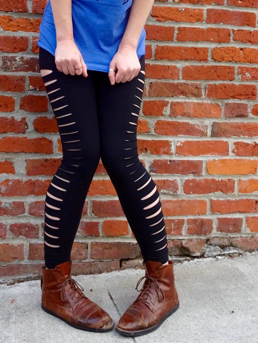 Crafty Habit: Ripped Leggings DIY