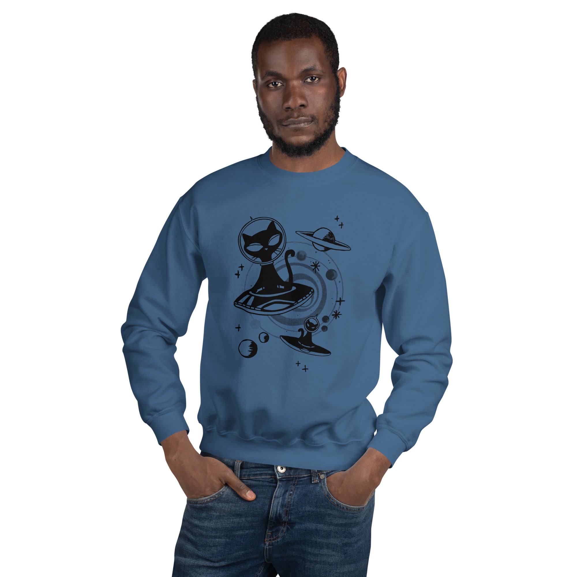 Alien Cats Unisex Crewneck Sweatshirt