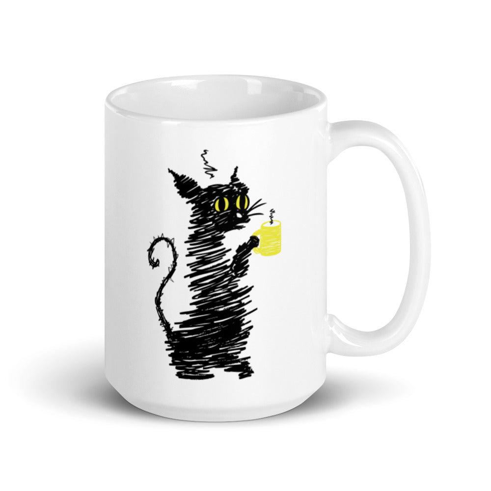 Coffee Cat - Funny Black Cat Mug