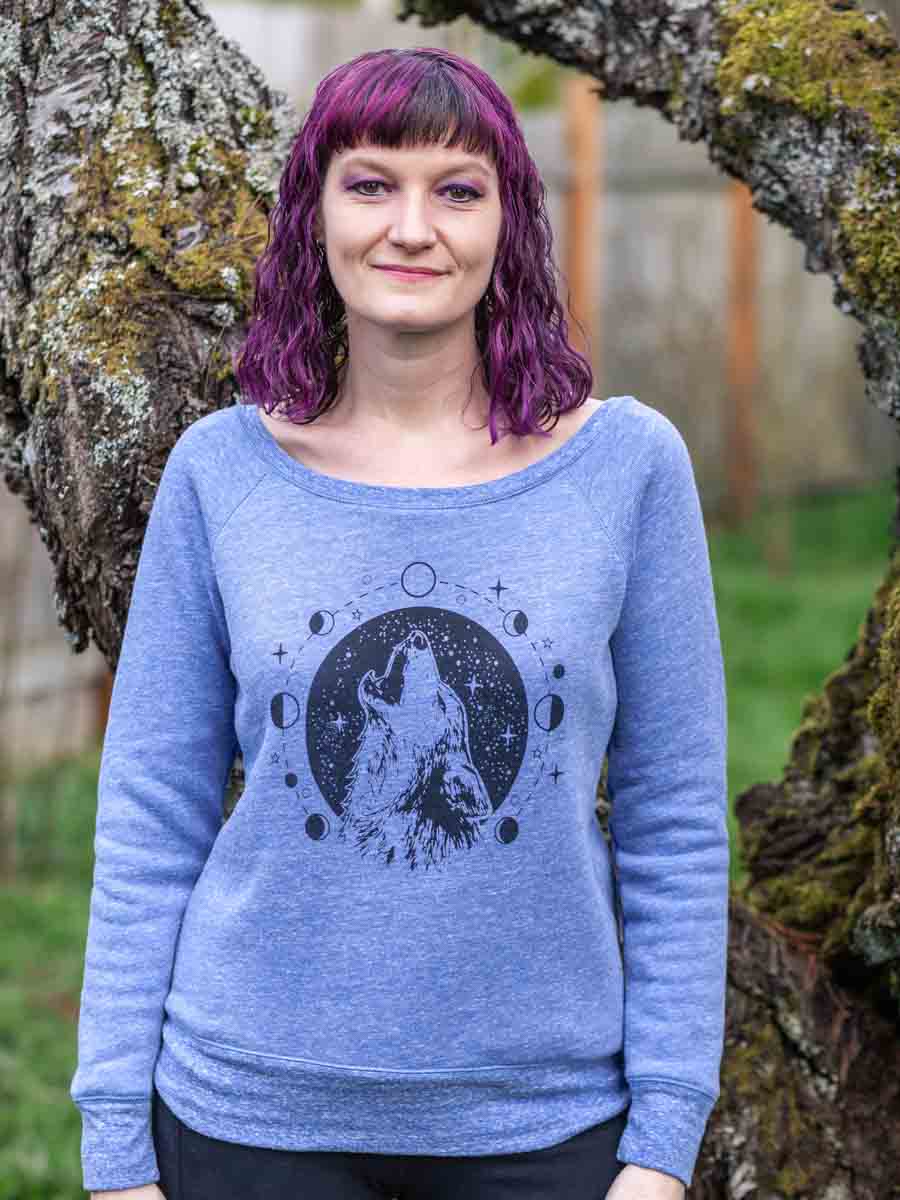 Moon Wolf Womens Sweatshirt