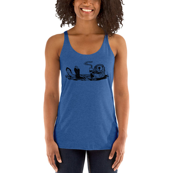 Buy Coffee Otter Womens Tank Top | Cute Workout Tank Tops | Revival Ink ...
