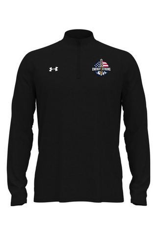 Under Armour Men's UA Hustle Fleece 1/4 Zip (Small, Black-White)