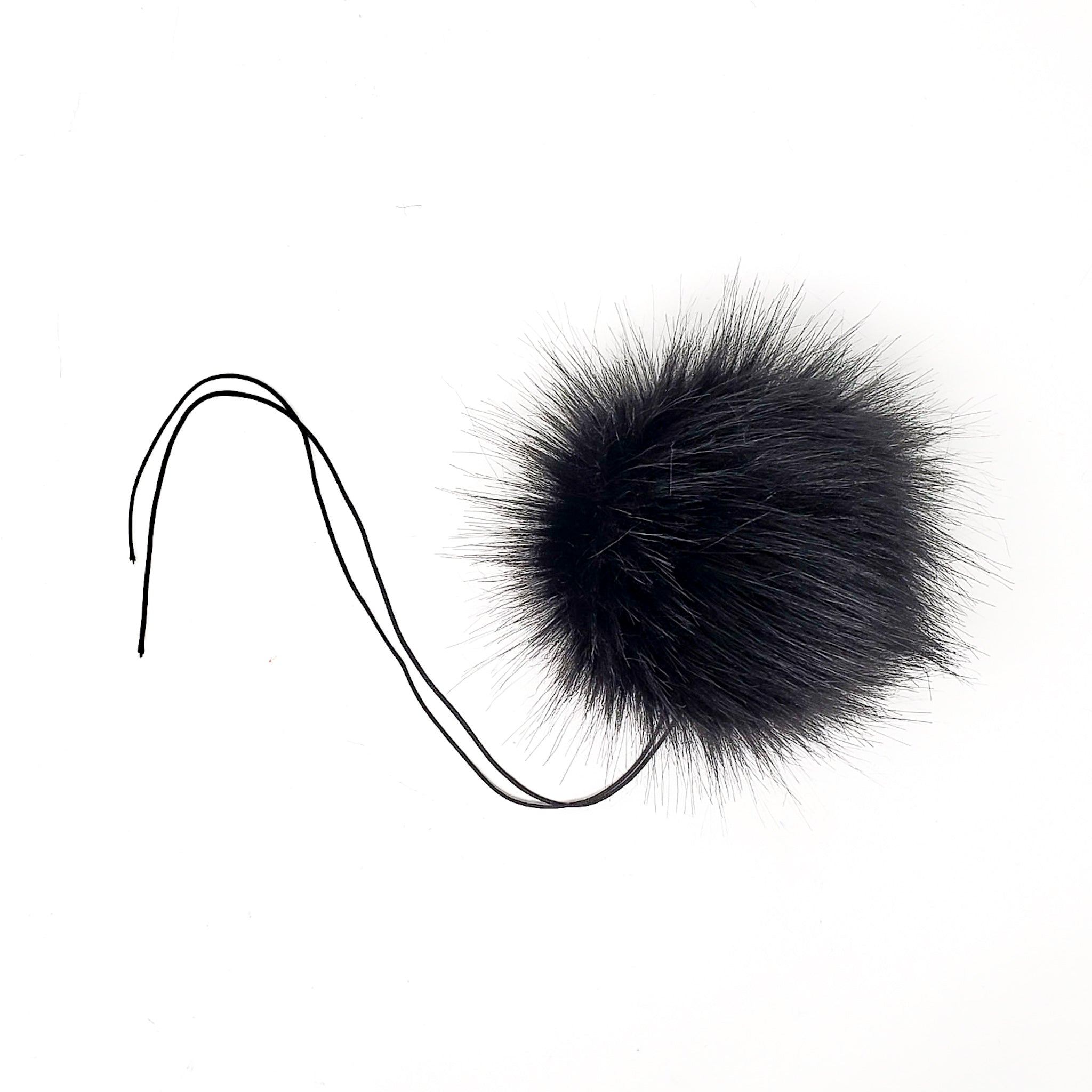 black fur pompom
