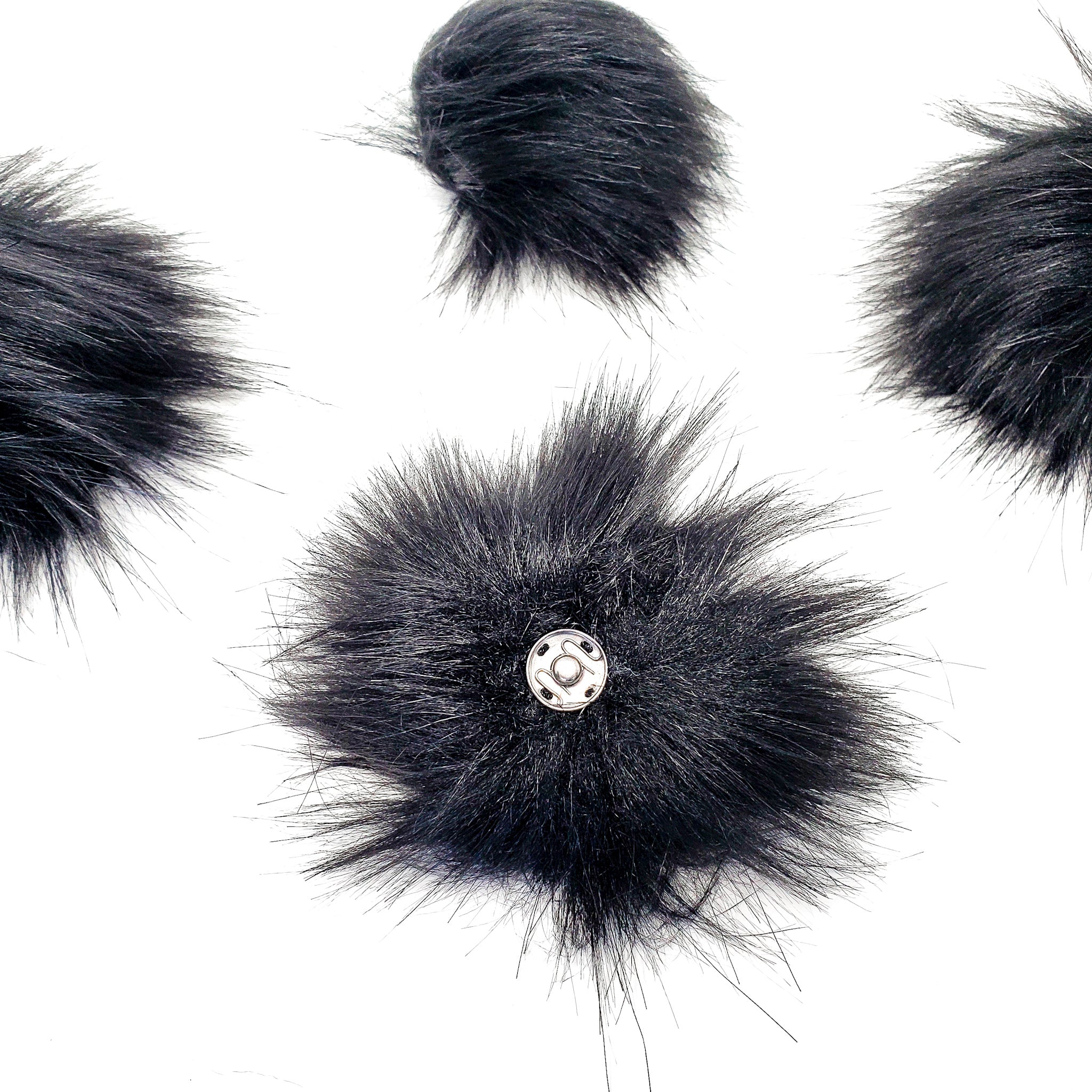 black fur pompom