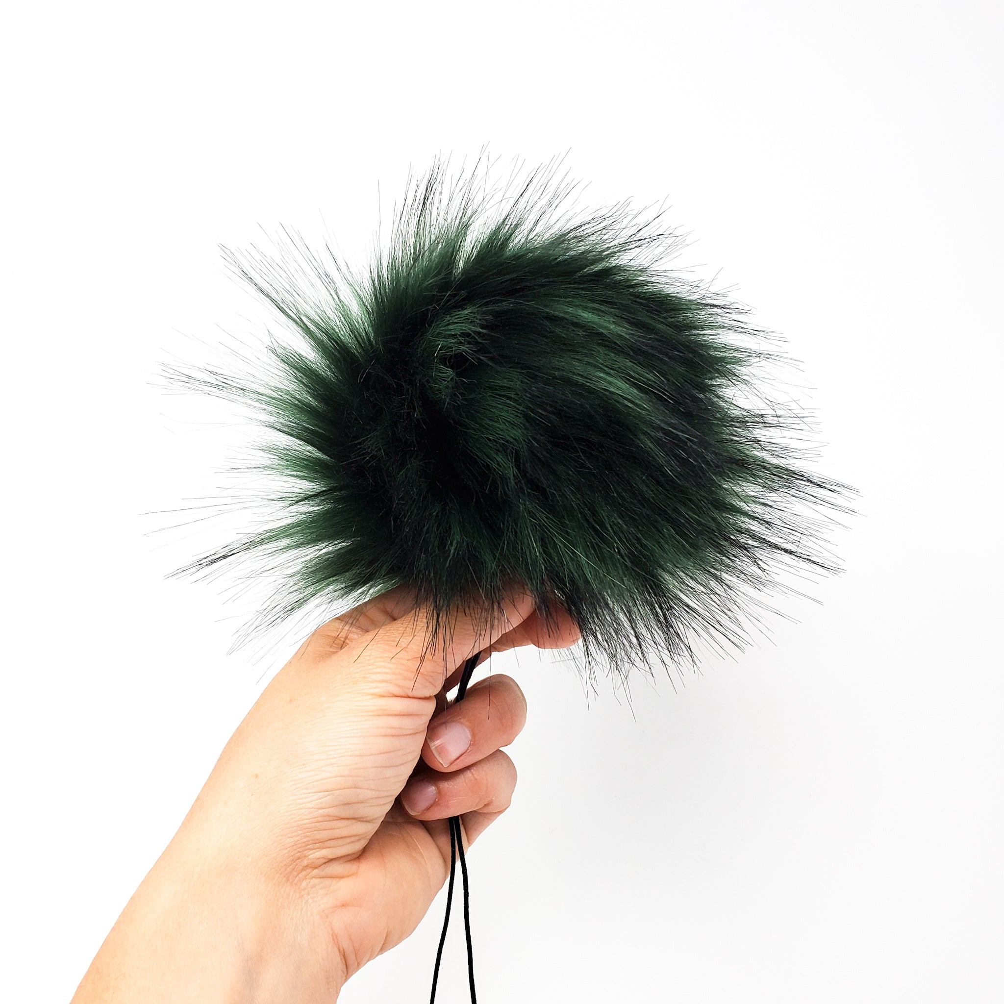 Forest Green - Faux Fur Pom Poms | Warehouse 2020