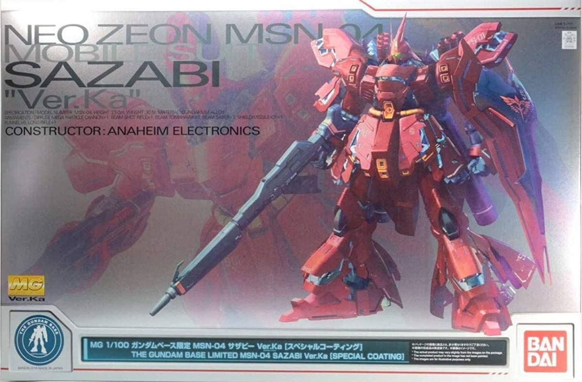 Gundam Base Limited Item Mg 1 100 Gundam Base Limited Msn 04 Sazabi Ve Samurai Models