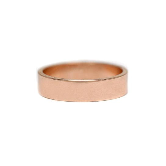 5mm Flat Rose Gold Men's Wedding Band