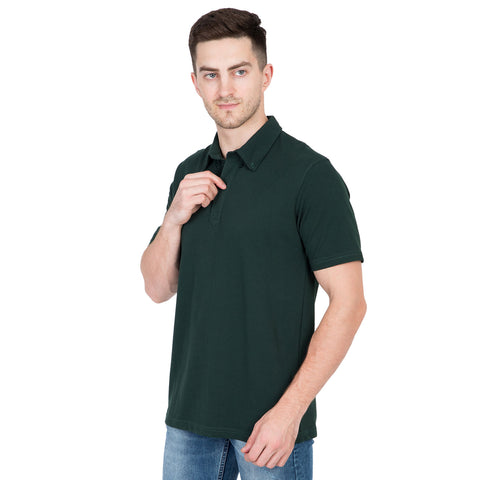 button down polo t shirt