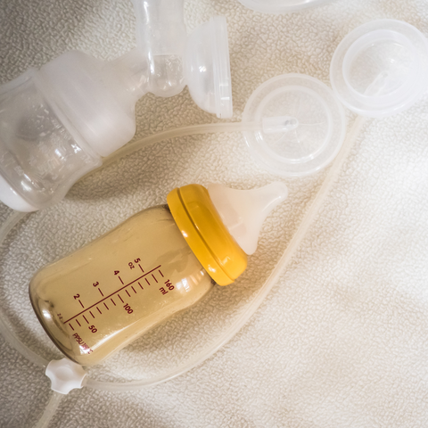 breast pump and bottle