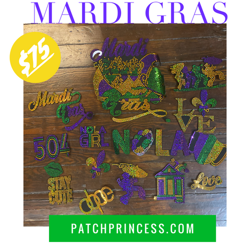 251 Mardi Gras MOBILE 15 Patch Jacket Bag – PATCH PRINCESS