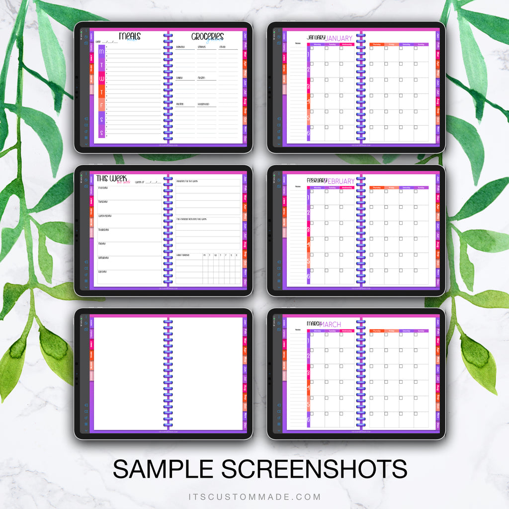 free undated digital planner goodnotes