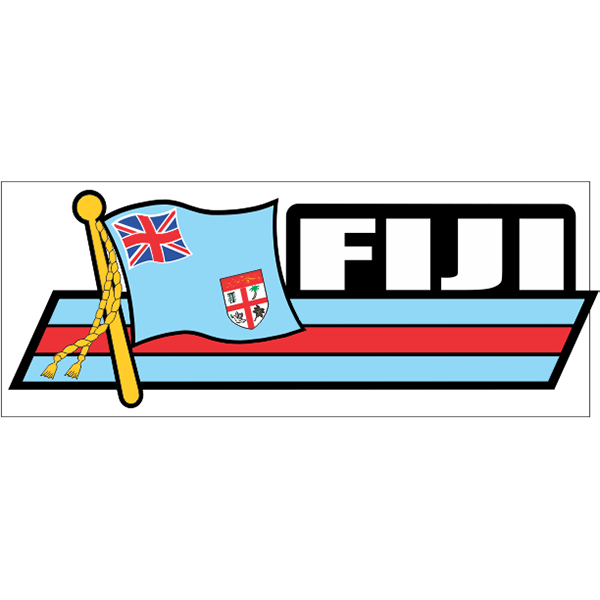 Fiji Flag Car Sidekick Decal