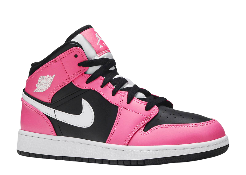 air jordan black white pink