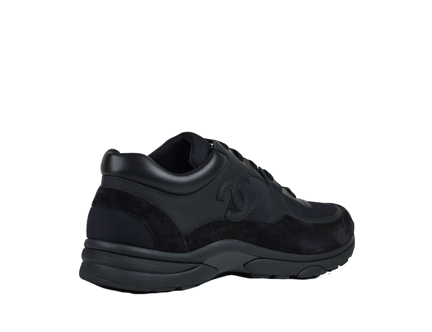 chanel sneakers triple black