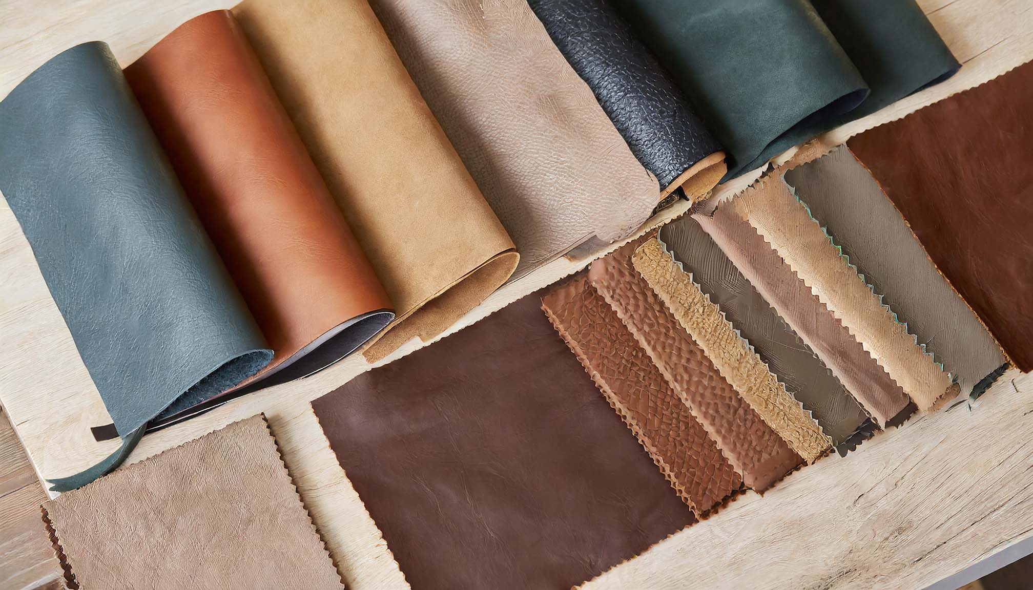 Leather color swatches.