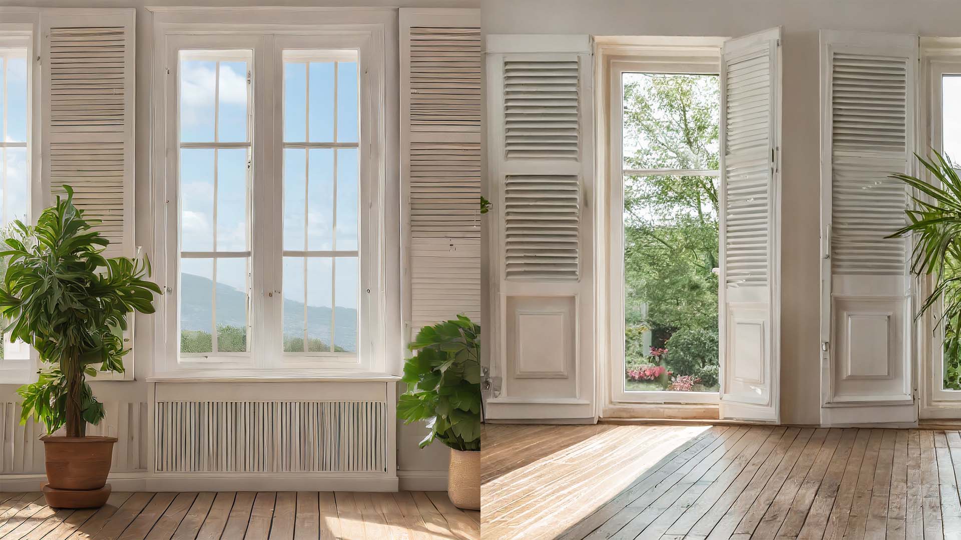 Transitional interior design style shutters.