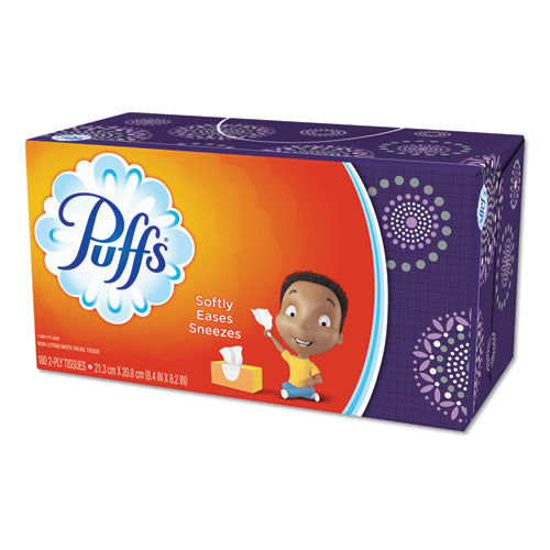 Puffs White Facial Tissue, 2-ply, 180 Sheets-box
