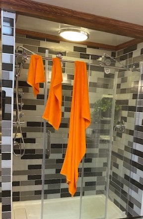 bath towel orange