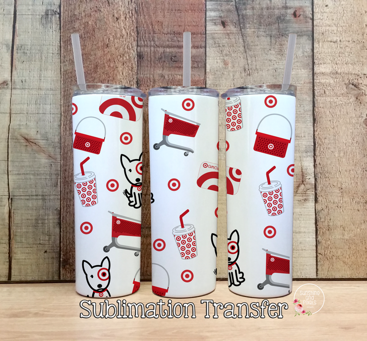 Download Full Wrap Sublimation Transfer Target Skinny Tumbler Straight Sunshine And Pixels