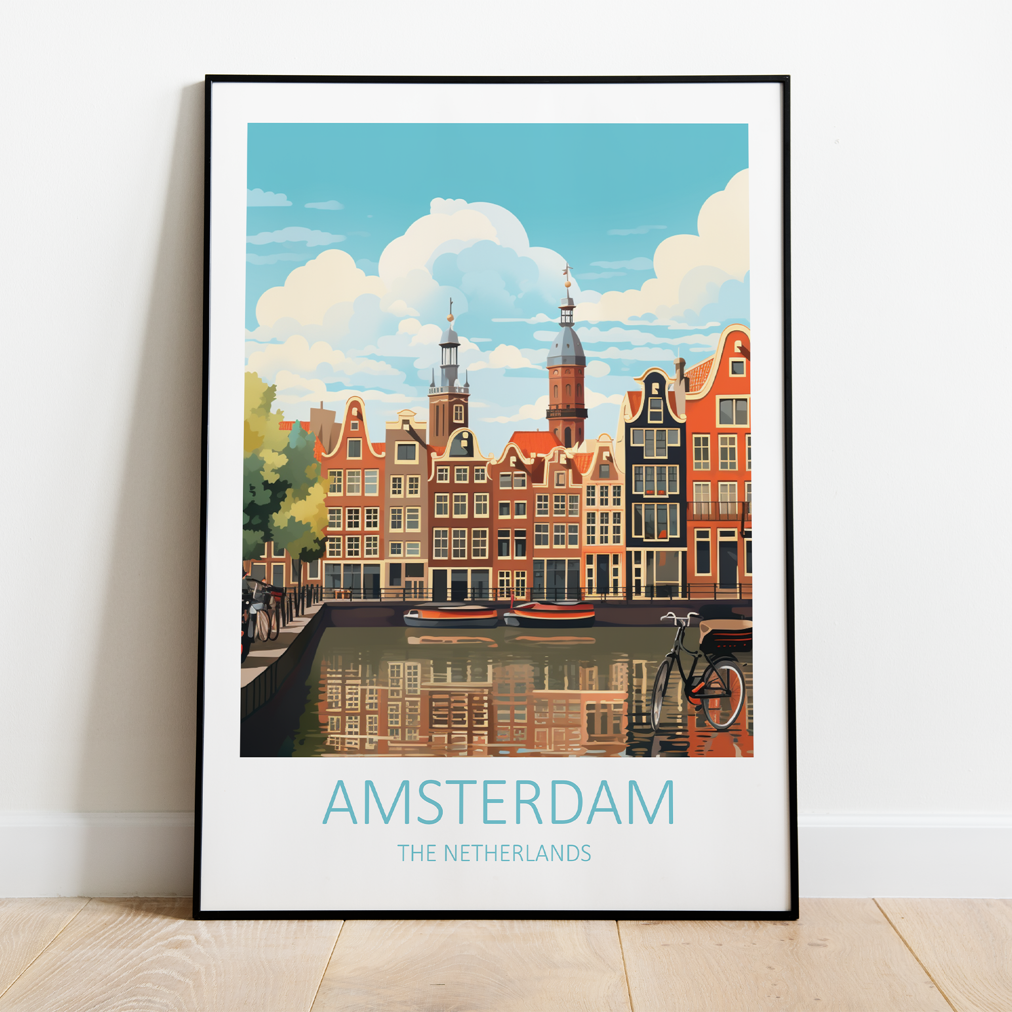 Billede af Amsterdam i Holland - plakat 1