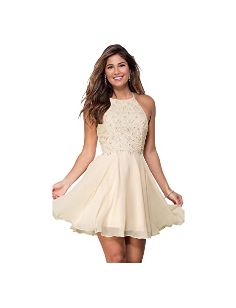 Vestido corto de baile de graduación para mujer Color: Champagne NDP 8 –  