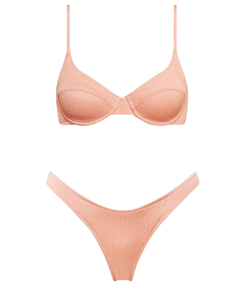 KAIYA - CORAL *IN REGULAR OR CHEEKY BUM* - TOP – Triangl