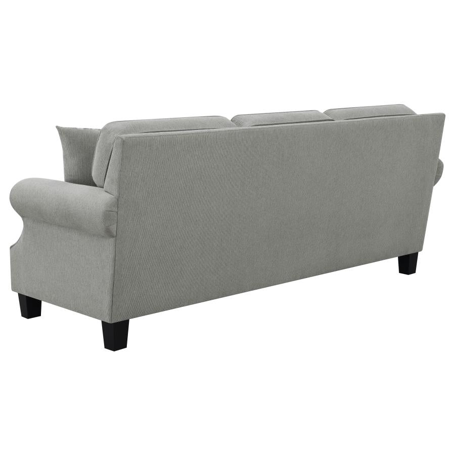 Sheldon Upholstered Sofa With Rolled Arms Grey