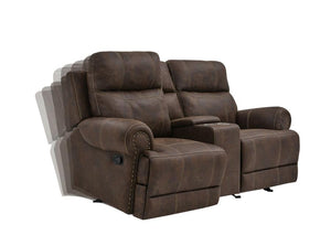 Brixton Upholstered Motion Sofa With Cup Holders Buckskin Brown