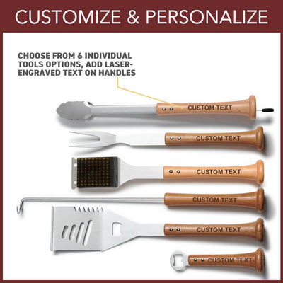 Personalized Grill Set of 3, Engraved Grilling Sets